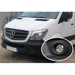 LED Day Running Light kit DRL Mercedes Sprinter late 2013 to 2018  Black textured